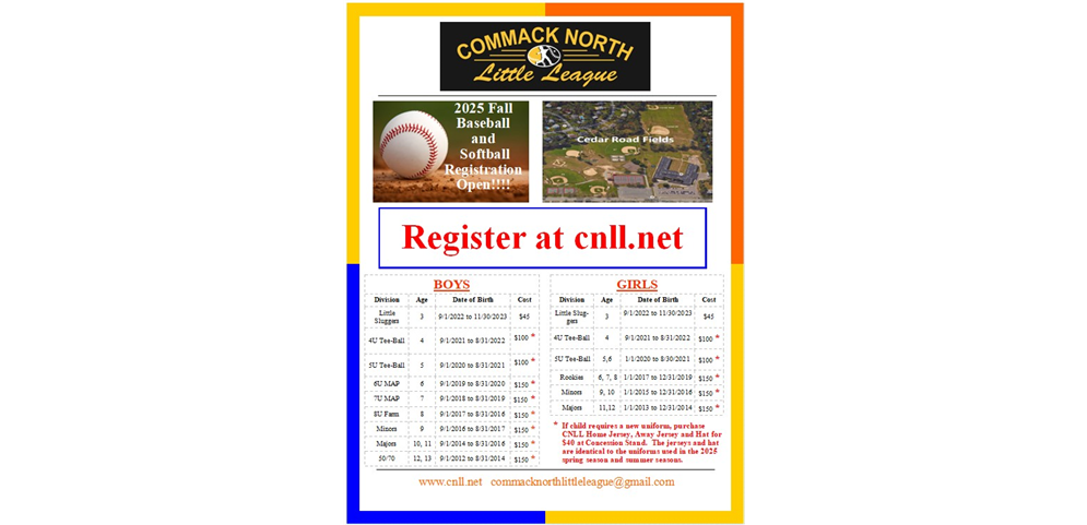 2025 Fall Registration Flyer