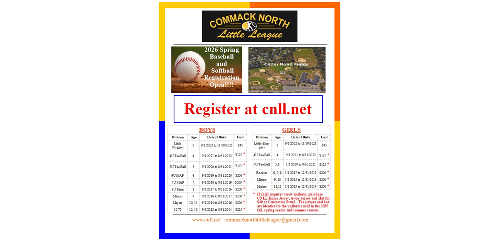 2026 Spring Registration Flyer