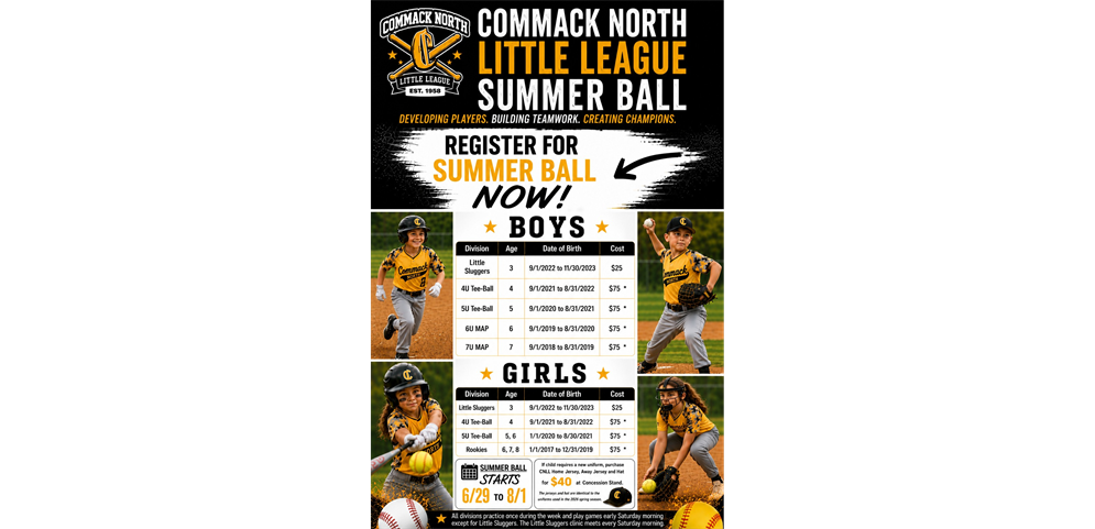 2026 Summer Registration Flyer